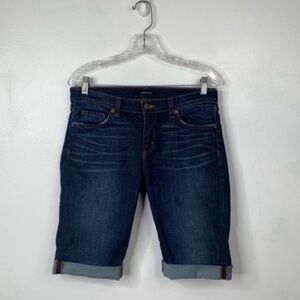 J Brand Blue Jean Denim Cuffed Mid‎ Thigh Shorts Women’s Size 28.